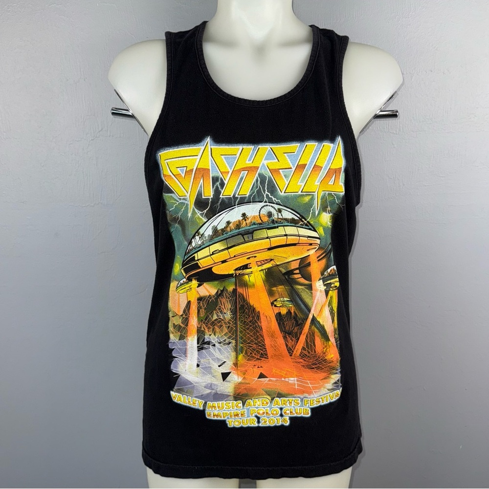 Coachella Tank‎ Top Womens S 2014 Festival Alien UFO Graphic *READ